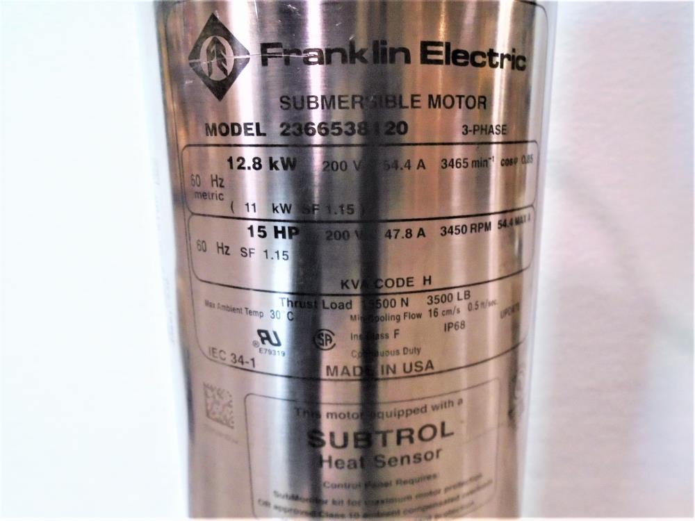 Franklin Electric Submersible Motor, Model# 2366538120